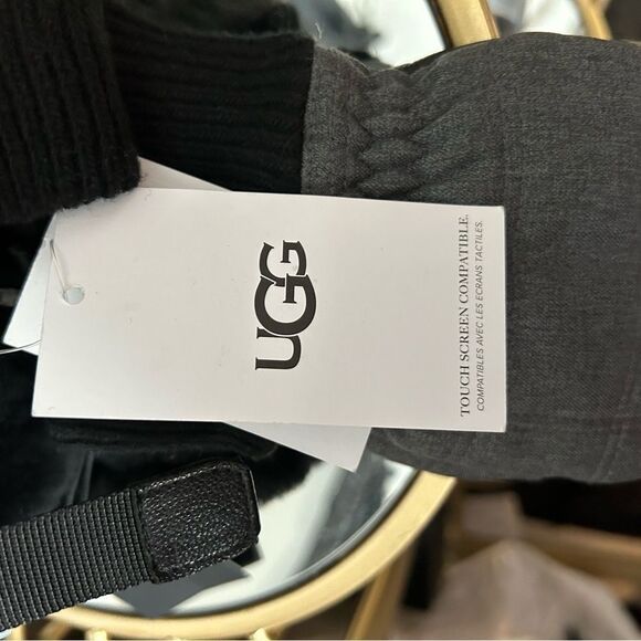 UGG Mixed Media Faux Fur Trapper Hat and Gloves Set NWT Neiman Marcus Exclusive - Picture 9 of 10